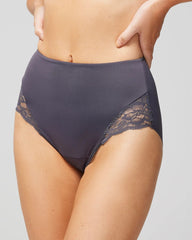 Tummy High-Waist Brief Panty with Lace
