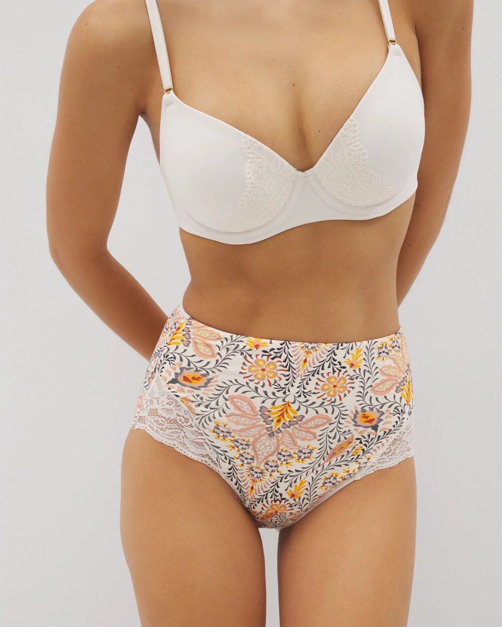 Tummy High-Waist Brief Panty with Lace