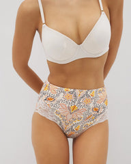 Tummy High-Waist Brief Panty with Lace