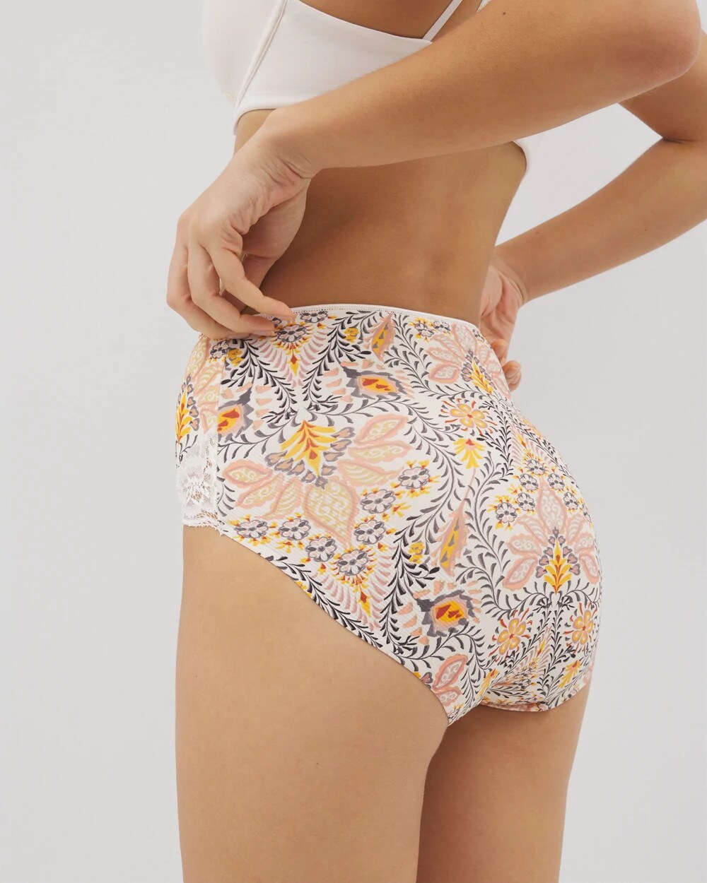 Tummy High-Waist Brief Panty with Lace