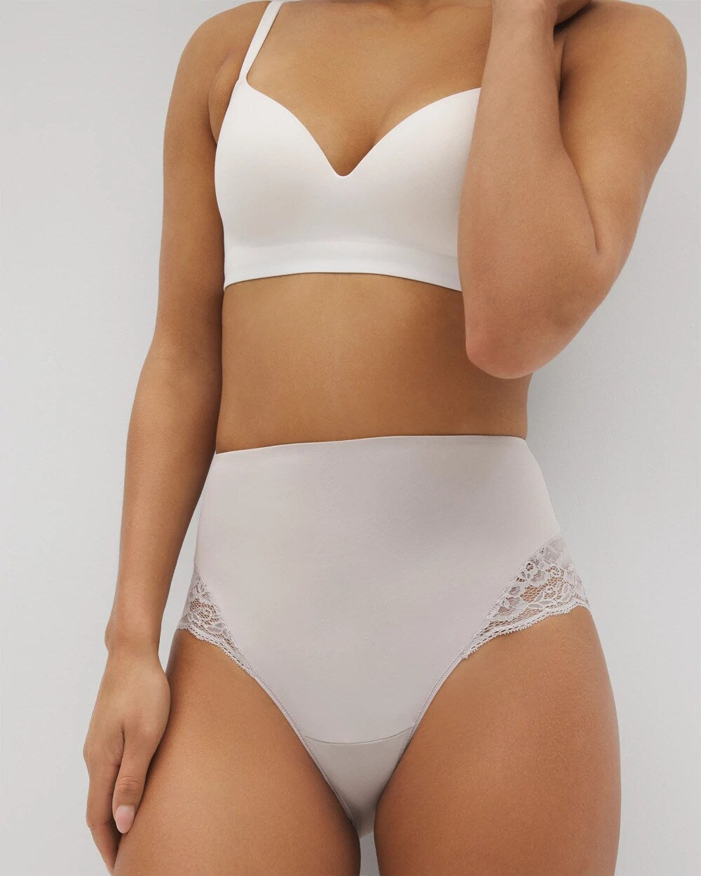Tummy High-Waist Brief Panty with Lace