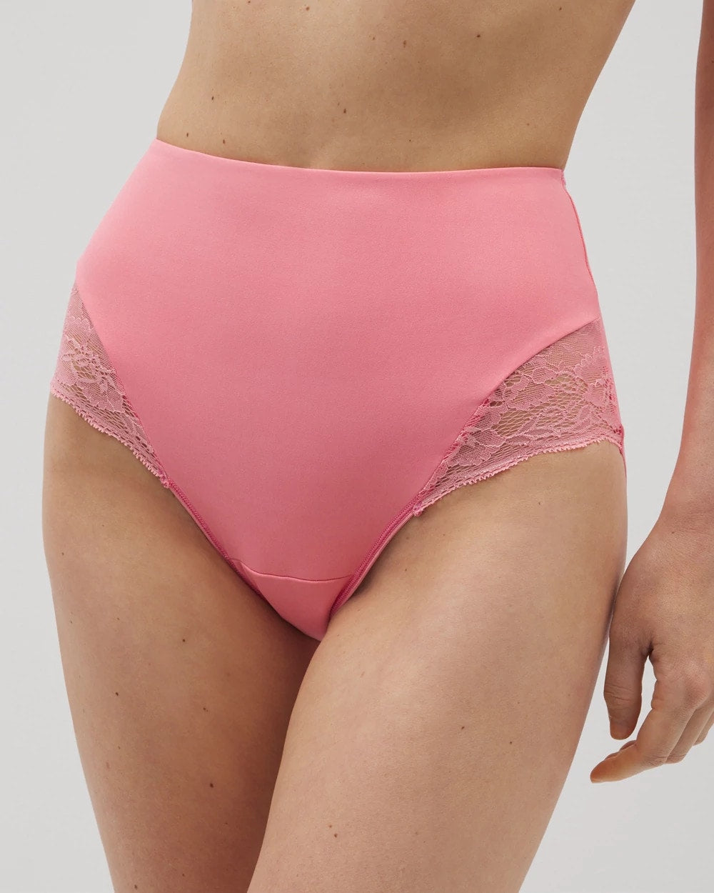 Tummy High-Waist Brief Panty with Lace