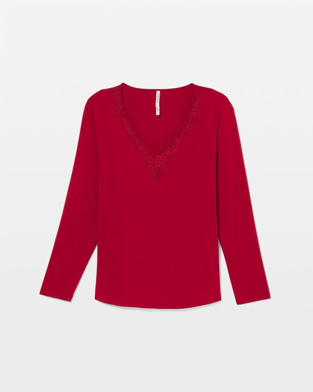 Lace Long Sleeve Pajama Top