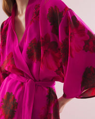 Silk Chiffon Short Robe