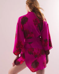 Silk Chiffon Short Robe