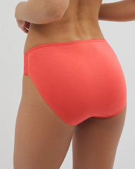 Cotton Blend Hipster Panty with Lace