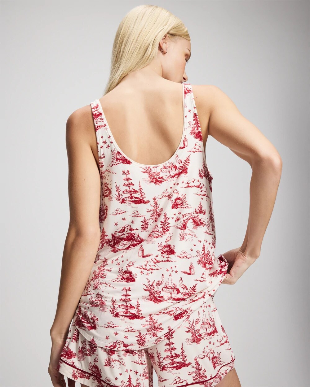 Pajama Tank With Piping