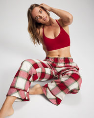 Velvet Piped Relaxed Pajama Pant