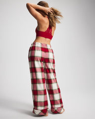 Velvet Piped Relaxed Pajama Pant