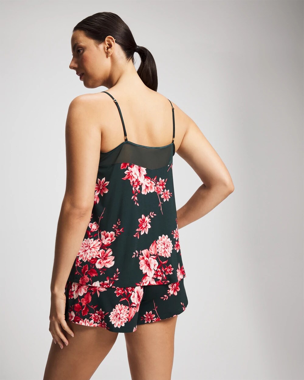 Mesh Trim Pajama Cami