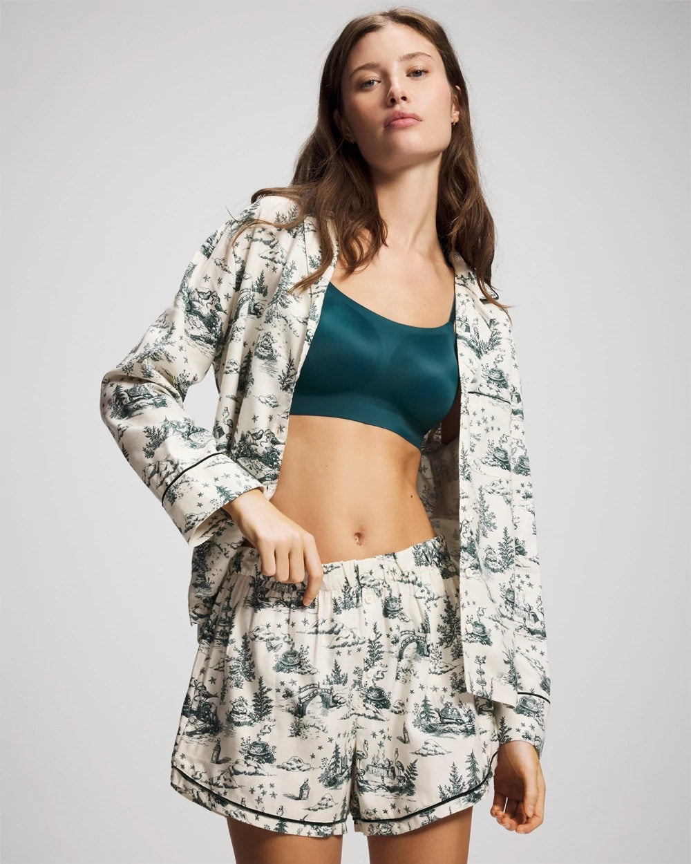 Piped Boxer Pajama Short