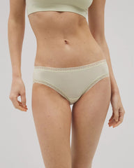 Cotton Hipster Panty with Lace Trim