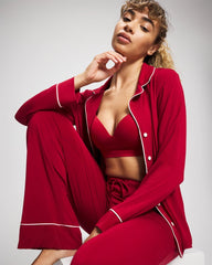 Pajama Pant w/ Cuff and Piping
