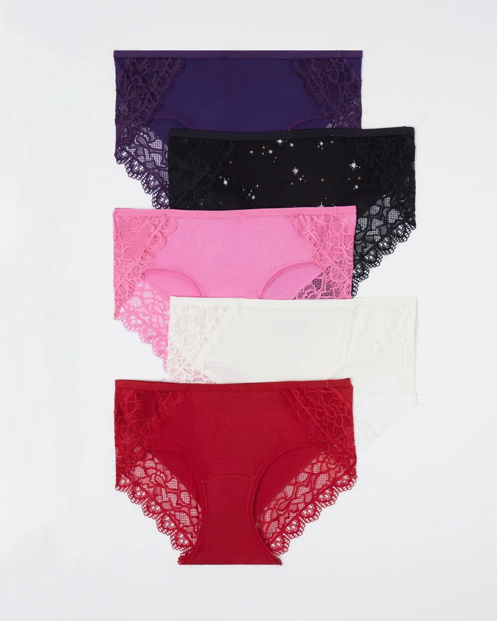 Hipster Panty with Enchanting Lace 5 Pack