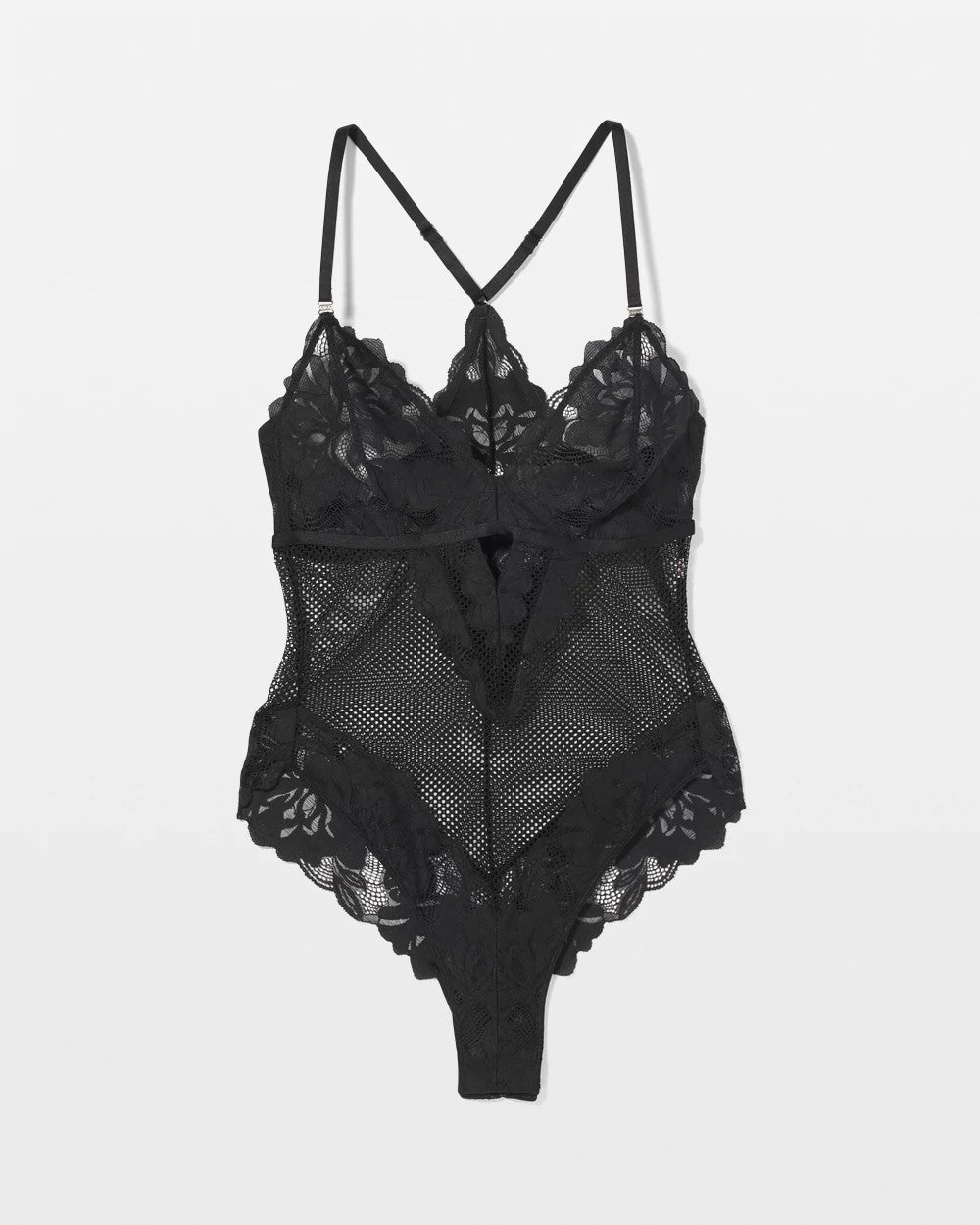 Bodysuit with Mesh and Lace