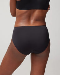 Cotton Blend High-Leg Panty with Lace