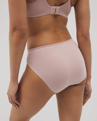 Cotton Blend High-Leg Panty with Lace