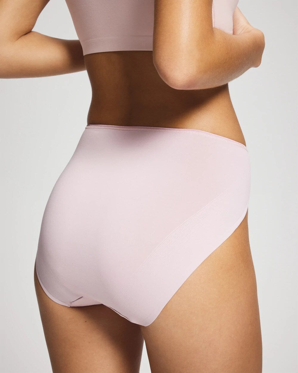 Tummy High-Leg Brief Panty with Lace