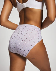 Tummy High-Leg Brief Panty with Lace