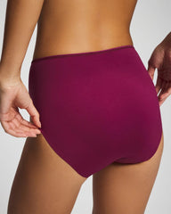 Tummy High-Leg Brief Panty with Lace
