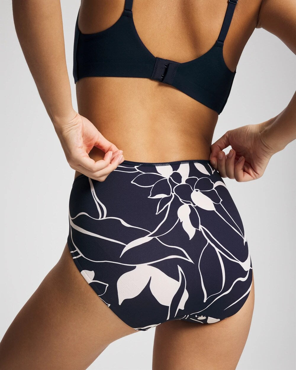 Tummy High-Leg Brief Panty with Lace
