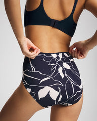 Tummy High-Leg Brief Panty with Lace