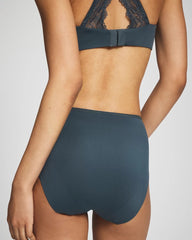 Tummy High-Leg Brief Panty with Lace