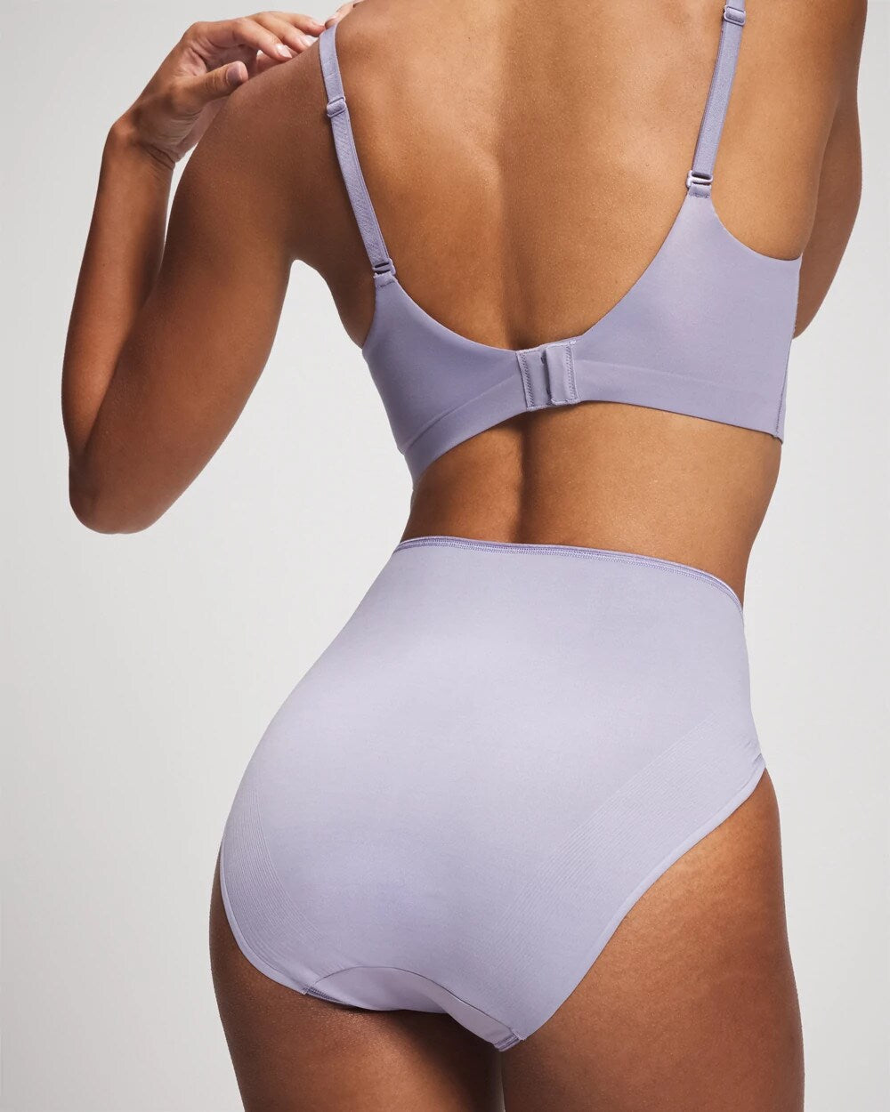 Tummy High-Leg Brief Panty with Lace