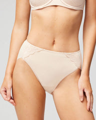 High-Leg Brief Panty with Lace
