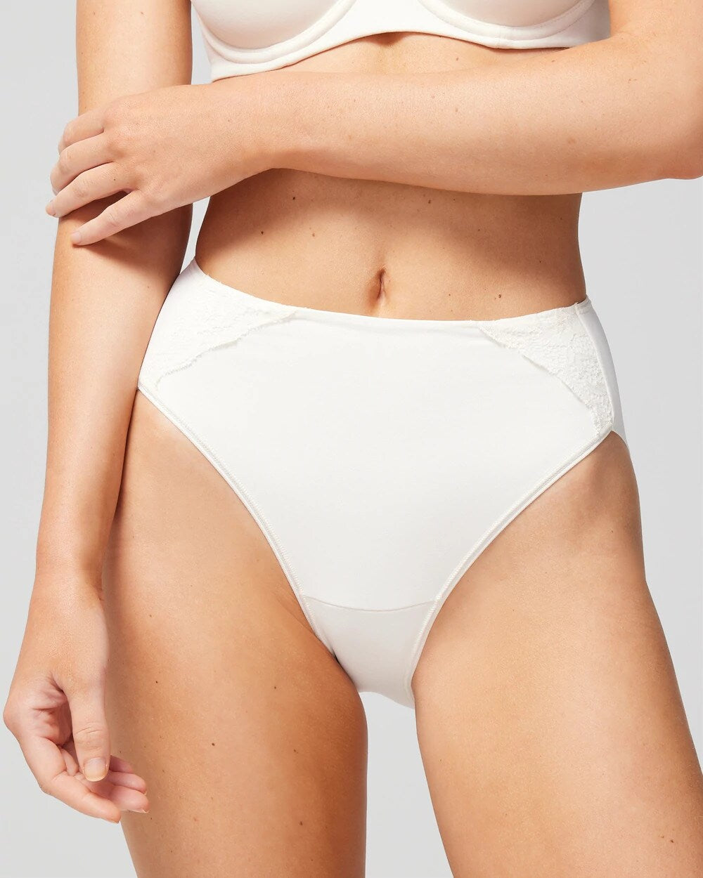 High-Leg Brief Panty with Lace