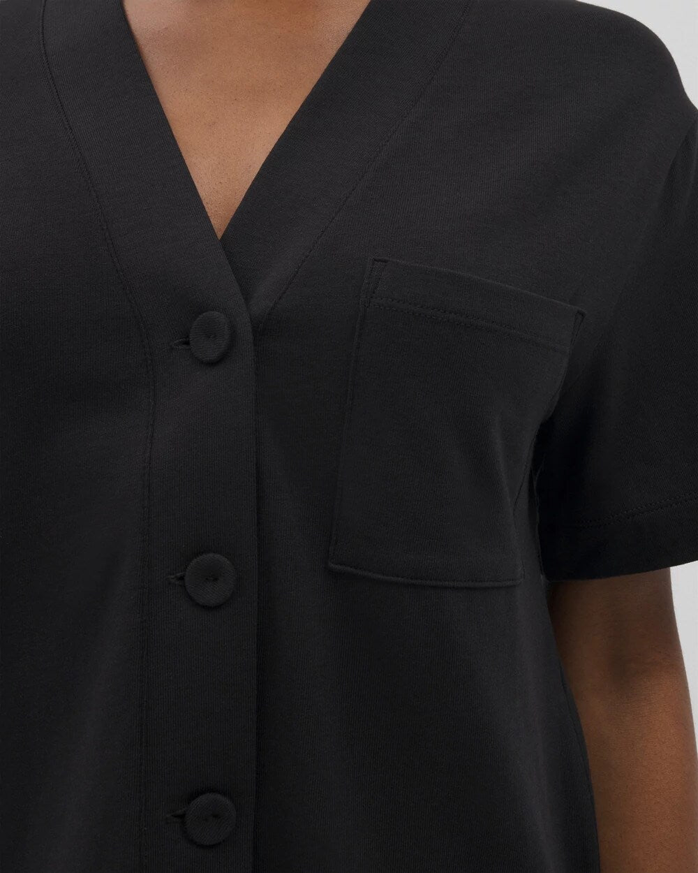 Button-Front Pajama Tee
