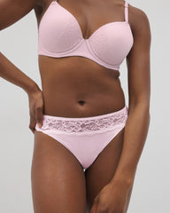 Thong Panty with Lace Trim