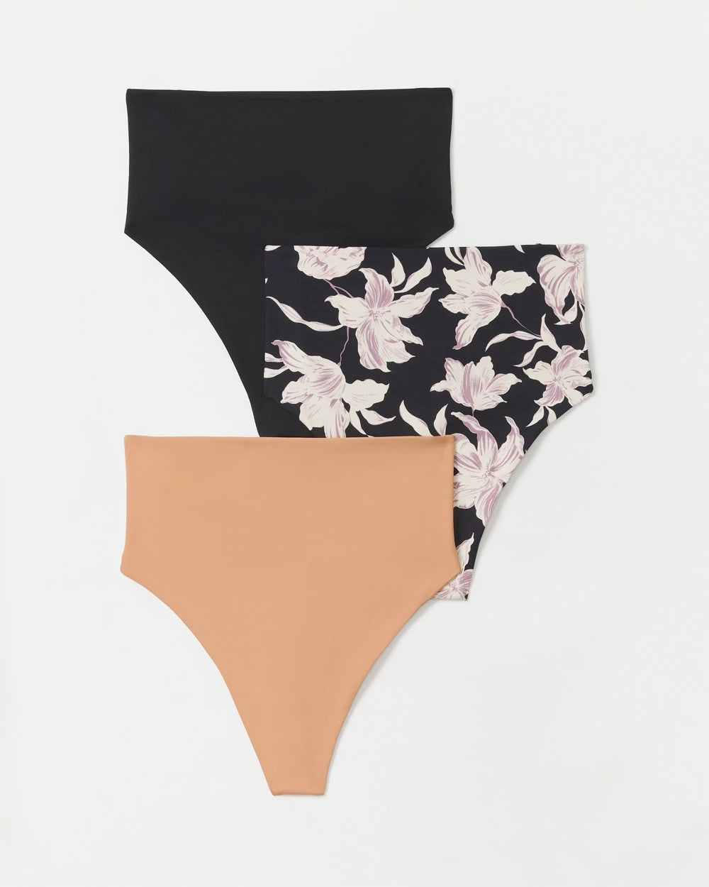 High-Waist Thong Panty 3 Pack