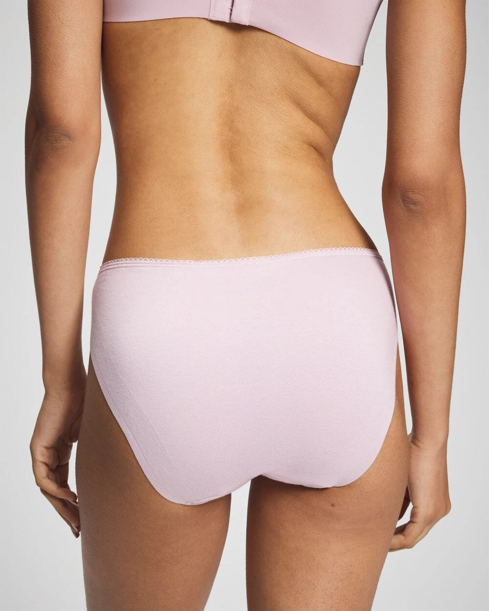Cotton Blend Bikini Panty with Lace