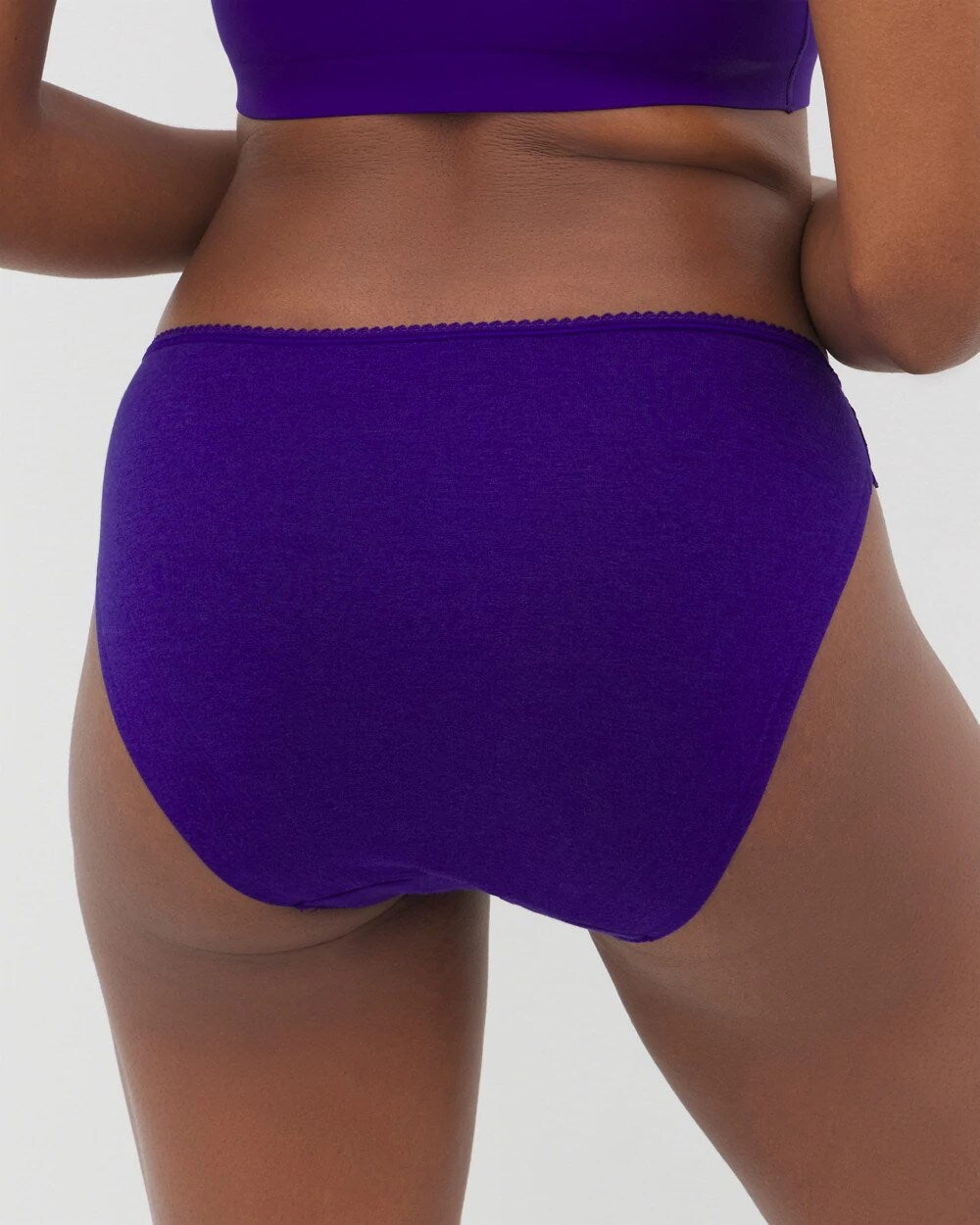 Cotton Blend Bikini Panty with Lace
