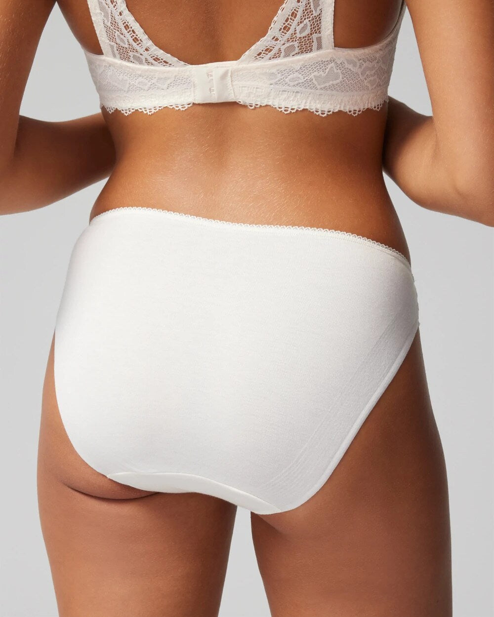 Cotton Blend Bikini Panty with Lace