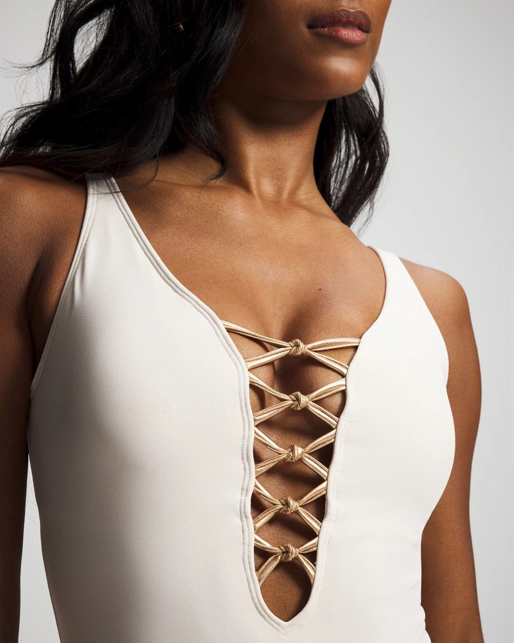 Let’s Get Knotty Lace-Down One-Piece Suit