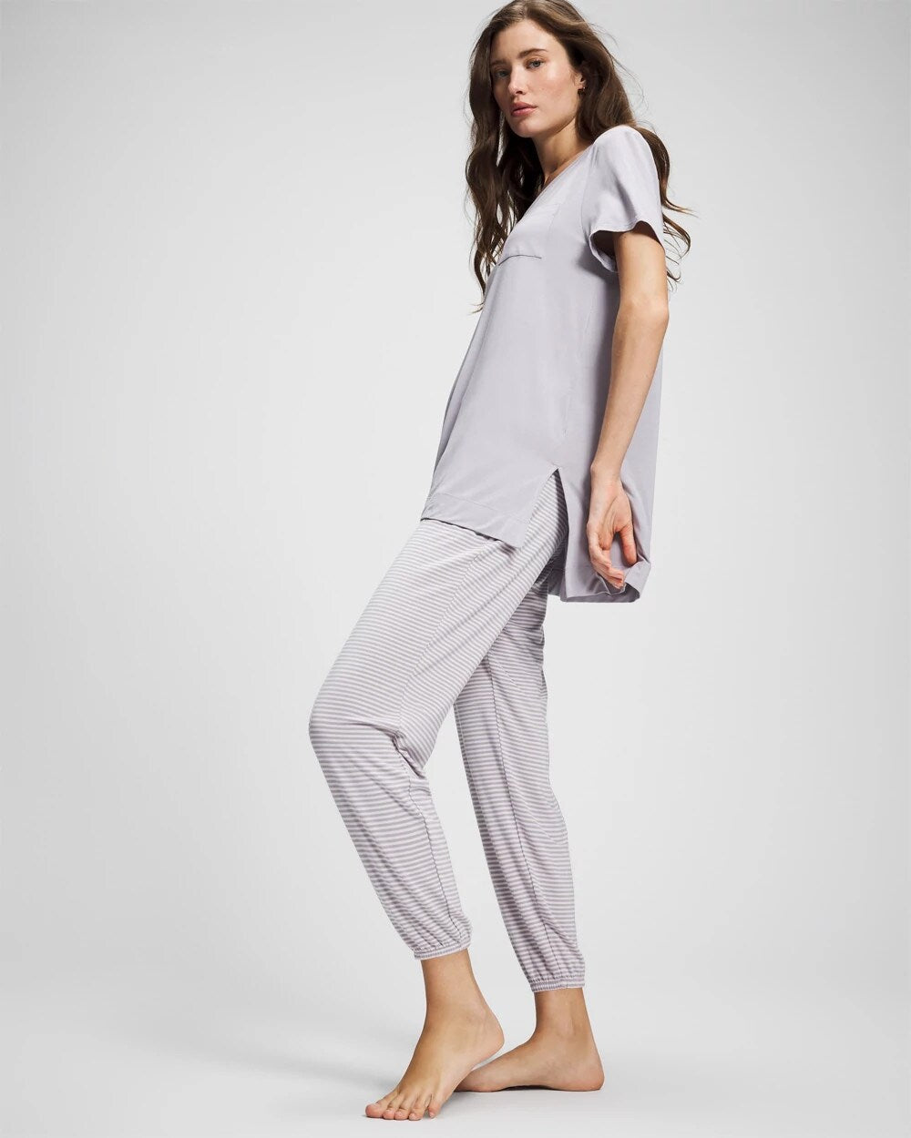Short Sleeve Pajama Tunic Tee