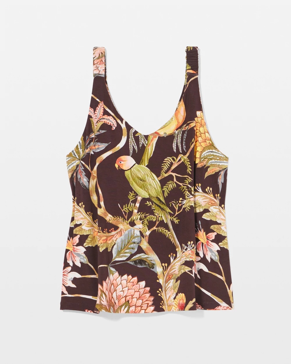Shirred Strap Pajama Tank