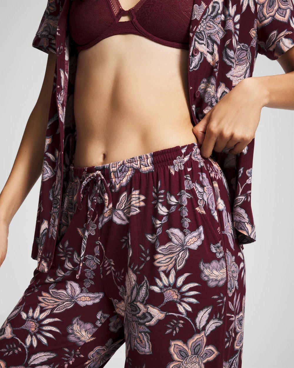 Piped Crop Pajama Pants