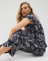 Piped Crop Pajama Pants