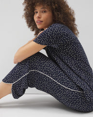 Piped Crop Pajama Pants