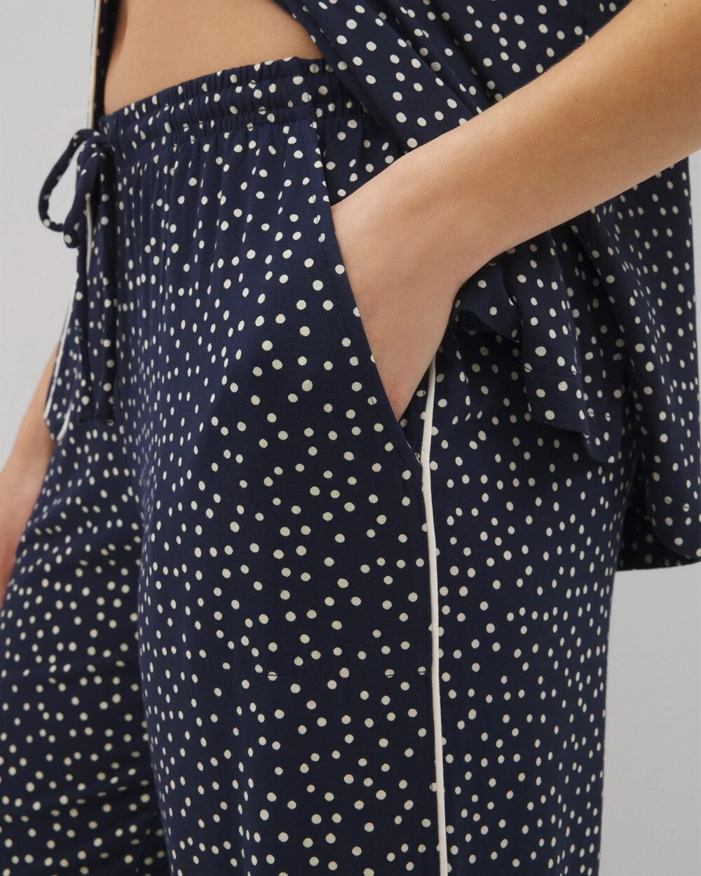 Piped Crop Pajama Pants