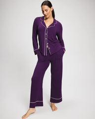 Solid Piped Pajama Pant