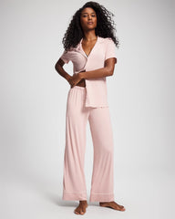 Solid Piped Pajama Pant