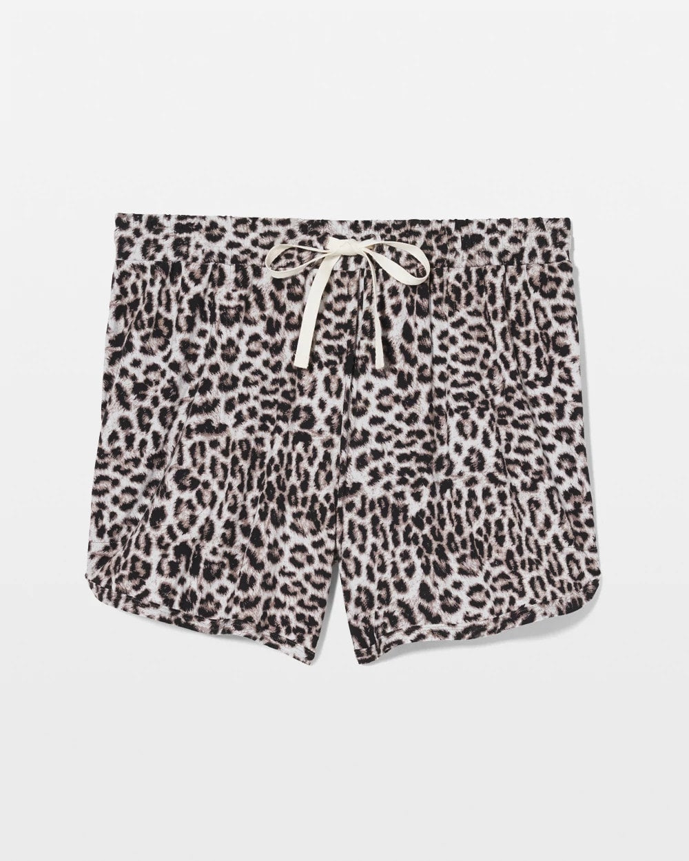 Curved Hem Pajama Shorts