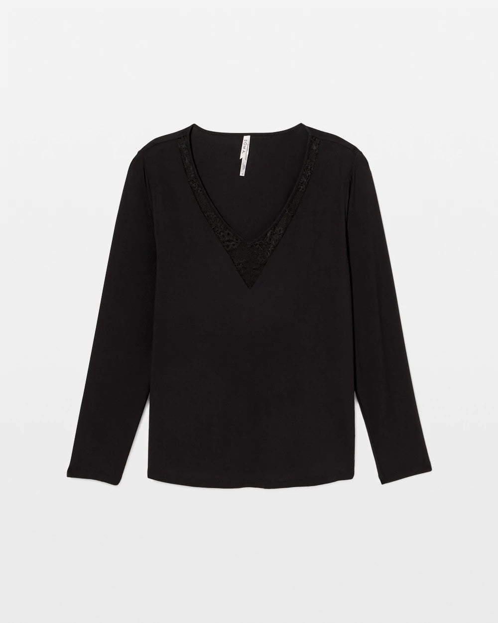 Lace Long Sleeve Pajama Top