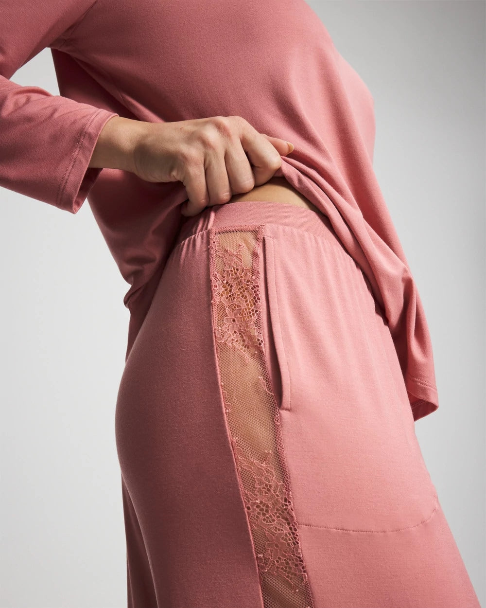 Lace Relaxed Wide Leg Pajama Pant