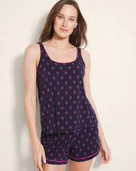 Pajama Tank With Piping