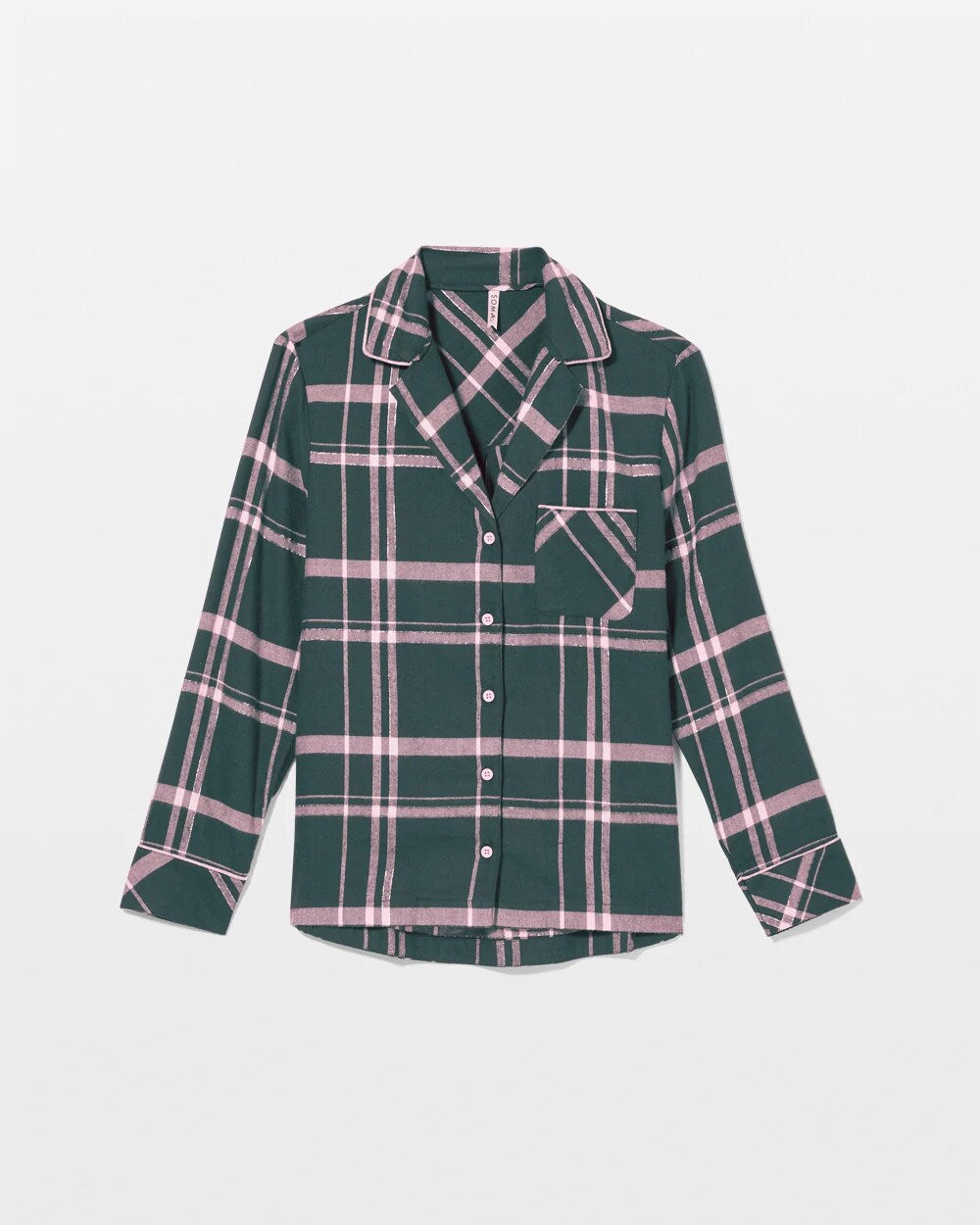 Super Soft Long-Sleeve Notch Collar Pajama Top